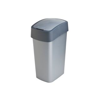 KOŠ ZA SMETI CURVER FLIP, SREBRNA/ANTRACIT 50 L, PACIFIC