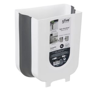 KOŠ ZA SMETI FIVE ZLOŽLJIV 8L BEL