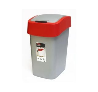 KOŠ ZA SMETI - FLIPBIN, RDEČE/SREBRN, 50L KOŠ ZA SMETI - FLIPBIN, RDEČE/SREBRN, 50L