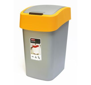 KOŠ ZA SMETI - FLIPBIN, RUMENO/SREBRN,50L