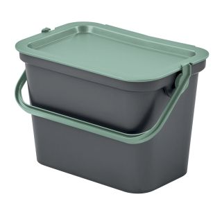 KOŠ ZA SMETI MODA Z ROČAJEM, 5 L ADA SAGE/GRAFIT KOŠ ZA SMETI MODA Z ROČAJEM, 5 L ADA SAGE/GRAFIT