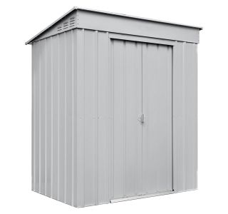 KOVINSKA VRTNA HIŠKA GLOBEL SKILLION 64 SREBRNA Š172 X G113 X V199 CM