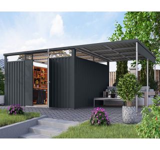 KOVINSKA VRTNA HIŠKA KARIBU OSTEN 3.5 ANTRACIT 330X330X215 KOVINSKA VRTNA HIŠKA KARIBU OSTEN 3.5 ANTRACIT 330X330X215