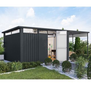 KOVINSKA VRTNA HIŠKA KARIBU OSTEN 4 ANTRACIT 370X330X215 KOVINSKA VRTNA HIŠKA KARIBU OSTEN 4 ANTRACIT 370X330X215