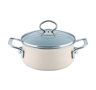 LONEC / KOZICA RIESS KOZICA 1 L 16 CM NIZKA S STEKL. POKROVOM AVORIO