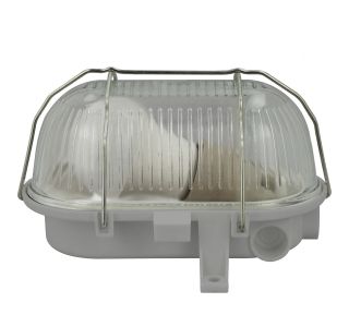 LADIJSKA SVETILKA E2 9W LED OVALNA E27 IP44 Z ŽIČNO MREŽO