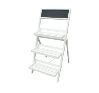 LESENI ELEMENTI PATKAR ZLOŽLJIV BEL REGAL S TABLO 58X68X108 CM LESENI ELEMENTI PATKAR ZLOŽLJIV BEL REGAL S TABLO 58X68X108 CM