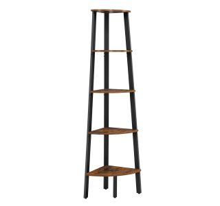 LESENI REGAL VASAGLE KOTNI KNJIŽNI 5 NIVOJEV