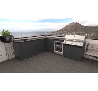 LETNA KUHINJA BELLANO PISA ANTRACIT PULT GRANIT