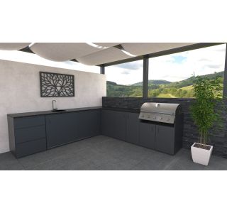 LETNA KUHINJA BELLANO ROMA ANTRACIT PULT GRANIT