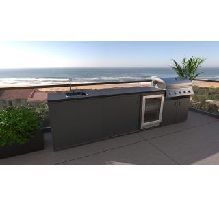 LETNA KUHINJA BELLANO VERONA ANTRACIT PULT GRANIT