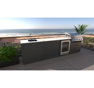 LETNA KUHINJA BELLANO VERONA ANTRACIT PULT PORCELAN