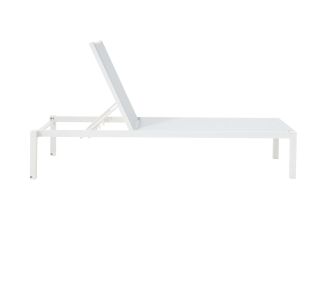 LEŽALNIK IZ TEKSTILENA NATERIAL LYRA BETA, BEL ALU, TEKSTILEN