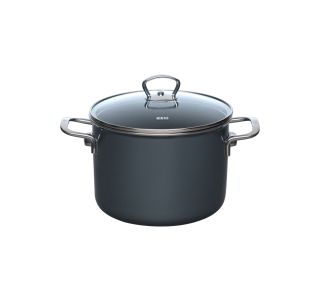 LONEC / KOZICA RIESS LONEC 20CM 4L DARK GREY S STEKLENO POKROVKO