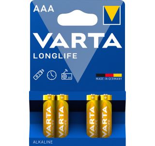 ALKALNI BATERIJSKI VLOŽEK VARTA LR03 AAA BL/4 LONGLIFE