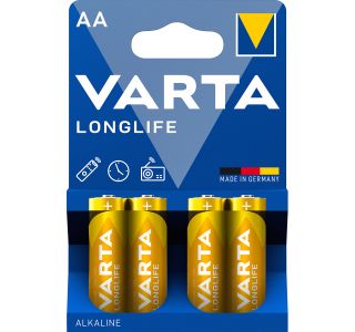 ALKALNI BATERIJSKI VLOŽEK VARTA LR06 AA BL/4 LONGLIFE