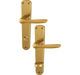 ALU KLJUKA ZA VRATA HOPPE MILANO S ŠČITOM WC F-4