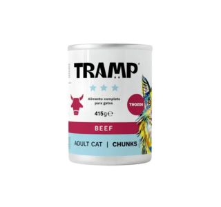 MOKRA HRANA ZA MAČKE TRAMP 3* CAT CHUNKS BEEFKOSI GOVEDINE ZA ODRASLE MAČKE, 8 X 415 G