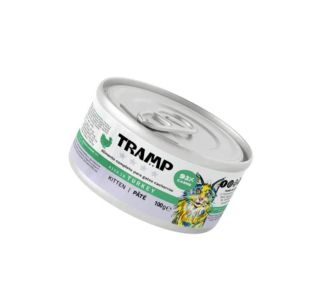 MOKRA HRANA ZA MAČKE TRAMP 4* CAT PATE KITTEN RICH IN TURKEY PAŠTETA ZA MAČJE MLADIČE S PURANOM, 16 X 100 G