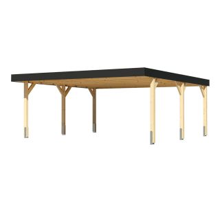 DVOJNI NADSTREŠEK ZA AVTO IZ LEPLJENEGA LESA 1