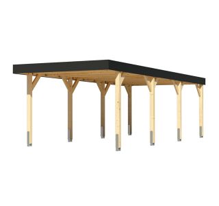 ENOJNI NADSTREŠEK ZA AVTO IZ LEPLJENEGA LESA 2