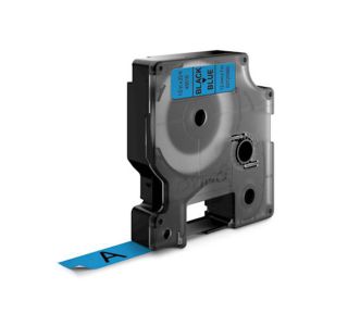 NALEPKE IN TRAKOVI DYMO D1 TRAK 12 MM ČRNA NA MODRI, 45016