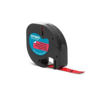 NALEPKE IN TRAKOVI DYMO LT TRAK 12 MM ČRNA NA RDEČI, 91203