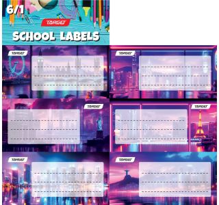 NALEPKE TARGET ŠOLSKE 6/1 CITY NEON 28940