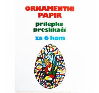 NALEPKE ZA PIRHE BERČON ORNAMENTNI PAPIR IN 6 PRELEPK