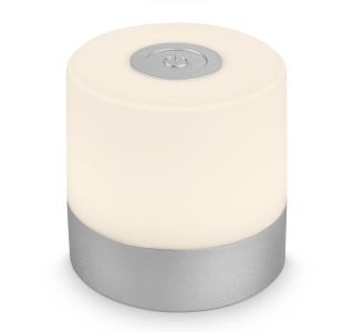 NAMIZNA SVETILKA BRILONER POLNILNA SIVA PVC 1200MAH USB IP44 ZATEMLJIVA 7CM NAMIZNA SVETILKA BRILONER POLNILNA SIVA PVC 1200MAH USB IP44 ZATEMLJIVA 7CM