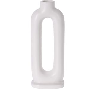 NAMIZNI OKRASEK EH DRŽALO ZA SVEČO KAMNITO OVALNO, BELO 21 CM