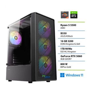 NAMIZNI RAČUNALNIK PC PLUS R5-5500 16GB 1TB RTX5060 W11 GAMER