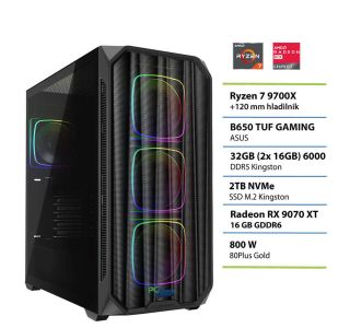 NAMIZNI RAČUNALNIK PC PLUS R7 9700X 32GB 2TB 9070XT GAMER