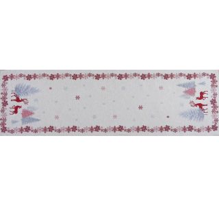 NAMIZNI TEKAČ URH MIRO 40X140 CM RDEČI JELENČKI NAMIZNI TEKAČ URH MIRO 40X140 CM RDEČI JELENČKI