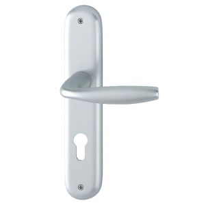 ALU KLJUKA ZA VRATA HOPPE NEW YORK S ŠČITOM CILIND. F-1 8/9