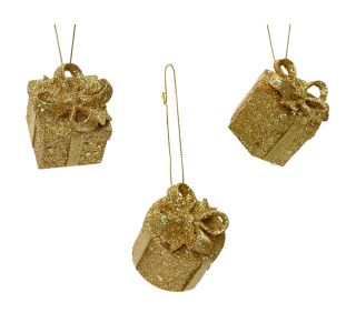 OKRASEK ZA JELKO DECORIS DARILO, ZLAT SORTIRANO