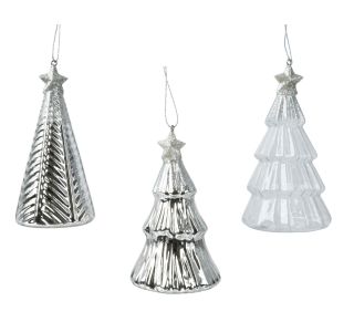 OKRASEK ZA JELKO DECORIS JELKA, STEKLO, SREBRNA 6.7X12.6 CM, SORTIRANO OKRASEK ZA JELKO DECORIS JELKA, STEKLO, SREBRNA 6.7X12.6 CM, SORTIRANO