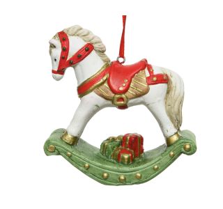 OKRASEK ZA JELKO DECORIS KONJIČEK 9.5X11 CM