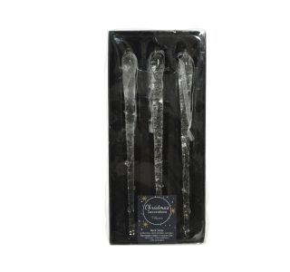 OKRASEK ZA JELKO DECORIS LEDENE SVEČE 20 CM 3/1