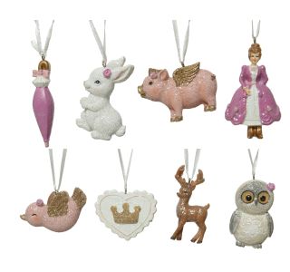 FIGURE ZA NOVOLETNO JELKO ROZA BARVE, SORT