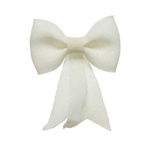 OKRASEK ZA JELKO PENTLJA 14 CM BELA