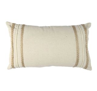 OKRASNI VZGLAVNIK HOME DECO BEŽ Z VZORCEM 50X30 CM