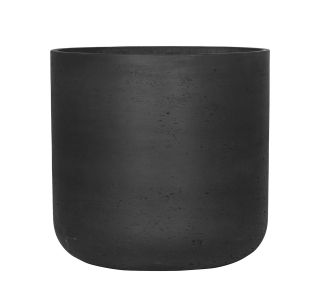 OKRASNI ZUNANJI LONEC POTTERY POTS CHARLIE XXL FI 44 CM PRANO ČRN