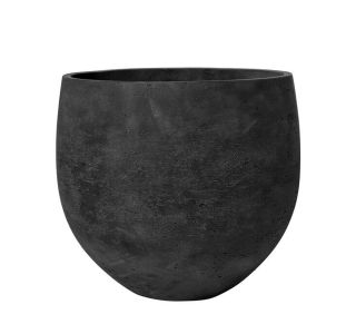 OKRASNI ZUNANJI LONEC POTTERY POTS MINI ORB XL FI 39 CM PRANO ČRN