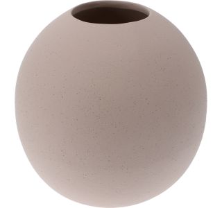 VAZA EH OKROGLA, BEŽ BARVE, MAT 14X14X14 CM