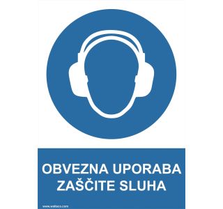 OPOZORILNI ZNAK WALTECO OBVEZNA UPORABA ZAŠČITE SLUHA OPOZORILNI ZNAK WALTECO OBVEZNA UPORABA ZAŠČITE SLUHA