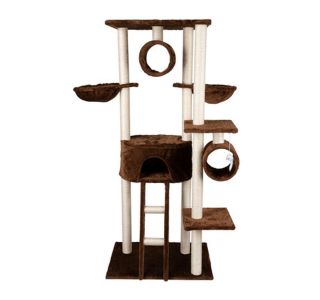 OPREMA ZA MAČKE PET TOYS DREVO IN PRASKALNIK RJAVA