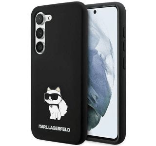 ORIGINALEN KARL LAGERFELD OVITEK GALAXY S24 PLUS 5G - IML NFT CHOUPETTE BODY - ČRN SILIKONSKA ZAŠČITA - KLHCS24MSNCHBCK