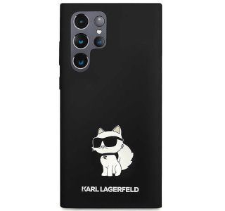 ORIGINALEN KARL LAGERFELD OVITEK  GALAXY S24 ULTRA 5G - IML NFT CHOUPETTE BODY - ČRN SILIKONSKA ZAŠČITA - KLHCS24LSNCHBCK