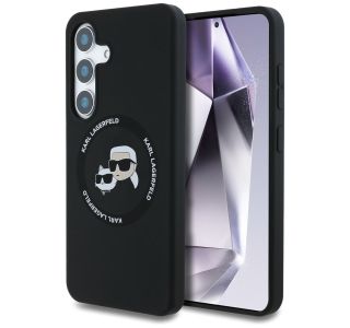 ORIGINALEN KARL LAGERFELD OVITEK MAGSAFE SAMSUNG GALAXY S25 5G - HEADS - ČRN - KLHMS25SSKCHTCK
